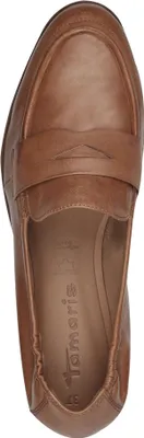 Produktbild von Tamaris Damen Slipper Leder Penny Loafer klassisch elegant 1-24210-42, Größe:38 EU, Farbe:Braun