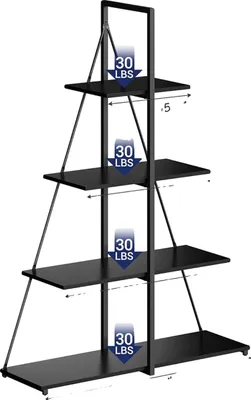 Immagine prodotto di Libreria, struttura ad A, organizer a 4 livelli, nero