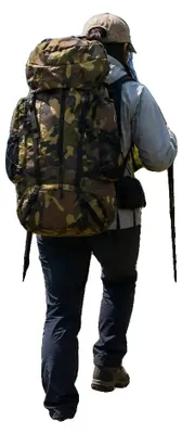 Obrázek produktu pro Turistický batoh, nastavitelné popruhy, prodyšný zádový systém, zelený