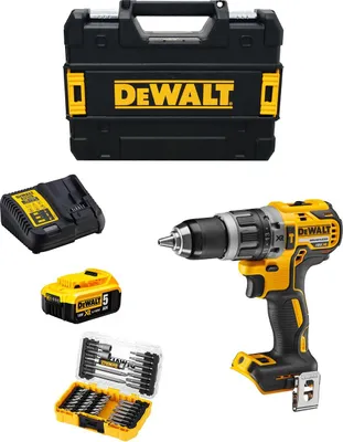 Immagine prodotto di Trapano a percussione DeWALT DCD796P1T (1 x 5,0 Ah + DCB115 + TSTAK II) + set di 40 punte per avvitatore