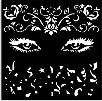 Immagine prodotto di Stencil "Masquerade", 12x12 cm Occhi