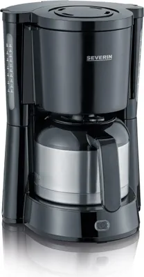 Produktbild von Severin KA 4835, Filterkaffeemaschine, 1 l, Gemahlener Kaffee, 1000 W, Schwarz, Silber