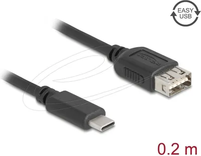 Immagine prodotto di DELOCK USB 2.0 Kabel USB Typ-C St zu  USB Typ-A Buchse 0,2