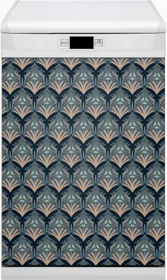 Produktbild von Küche Magnet für Spülmaschine  Abwaschbar 45x80 cm Geschirrspüle  - Vintage Blumen