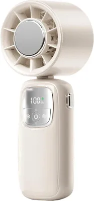 Obrázok produktu pre Ručný ventilátor, nabíjateľný cez USB, prenosný, tichý, skladací, na kempovanie, turistiku, rybolov, pláž