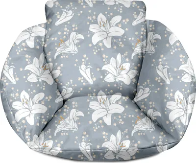 Produktbild von Hängesessel Kissen, Polster Bodenkissen für Schwenksessel, Auflage für Baumwoll Hängeschaukel, Hängekorb, Hängestuhl, Rückenkissen in der farbe Lilien [114]