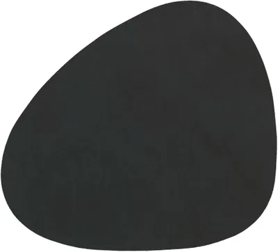 Image de LindDNA dessous de verre CURVE 8 pièces cuir Nupo 11 x 13 cm dans de nombreuses couleurs, LindDNA:Black