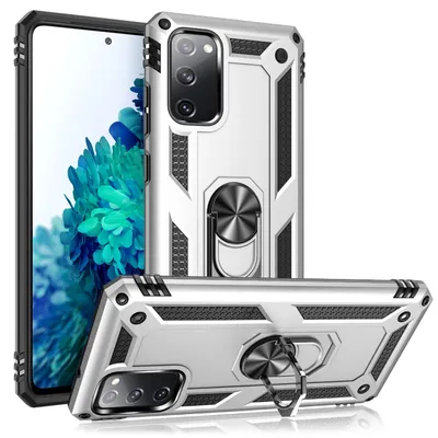 Immagine prodotto di NALIA Ring Cover per Samsung Galaxy S20 FE, robusta custodia di protezione per telefoni cellulari argento
