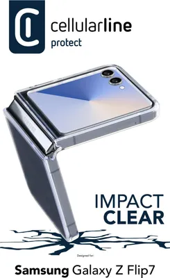 Produktbild von Cellularline Impact Clear Case - Galaxy Z Flip7, Cover, Samsung, Galaxy Z Flip7, 17,3 cm (6.8"), Transparent