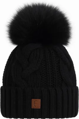 Produktbild von Faera Weiche und warme Strickmütze für kalte Wintertage One Size