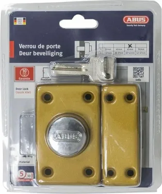 Imagen del producto de Cerradura Verrou Classik ABUS, modelo C83, 45 mm, color bronce