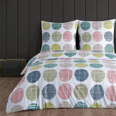 Produktbild von Buymax® Bettwäsche Bettbezug 155x220 cm, Kopfkissenbezug 80x80 cm 2 teilig Deckenbezug Set aus 100% Baumwolle Renforce mit Reissverschluss