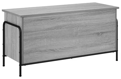 Imagen del producto de Caja de almacenamiento en color Sonoma gris, de 80 x 40 x 49,5 cm, fabricada en material de madera