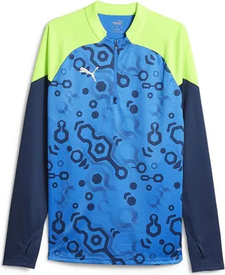 Immagine prodotto di Felpa Puma Individual Cup con zip parziale, colore blu, taglia M, uomo