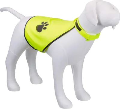 Produktbild von Warnweste für Hunde L neongelb – Sicherheitsweste mit reflektierenden Elementen für mehr Sicherheit im Dunkeln – verstellbar & pflegeleicht mit Klettverschluss - 30083