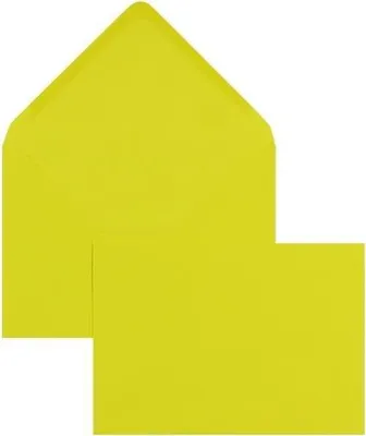Produktbild von Briefumschläge 125x175mm (DIN B6) 100g/qm gummiert VE=100 Stück gelb