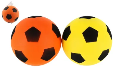 Immagine prodotto di Palla da calcio in schiuma, 21 cm, 2 colori, confezionata in rete