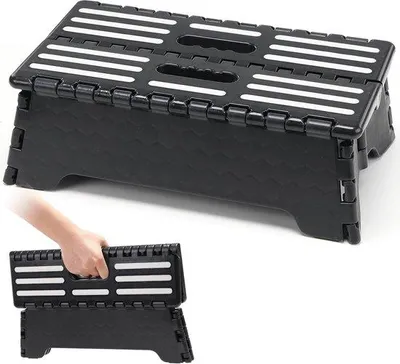 Produktbild von Opvouwbare voetenbank, 38 x 22 x 13 cm, antislip kruk für Kinder und Erwachsene, ideal für Küche, Bad, Camping