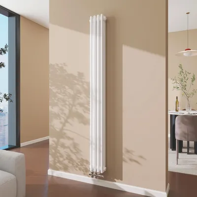 Produktbild von AICA Traditioneller Heizkörper 1800 x 200 mm Gusseisenstil 3 Spalten mit Seitenanschluss Weiß 817W