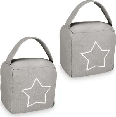 Produktbild von relaxdays 2 x Türstopper Sack Stern grau
