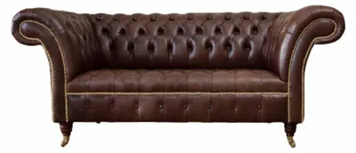 Produktbild von Sofa 2 Sitzer Couch Polster Sofa Textil Stoff Chesterfield Couchen Neu