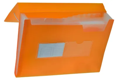Obrázok produktu pre Teczka harmonijkowa A4 z gumką 13 przegródek pomarańczowa