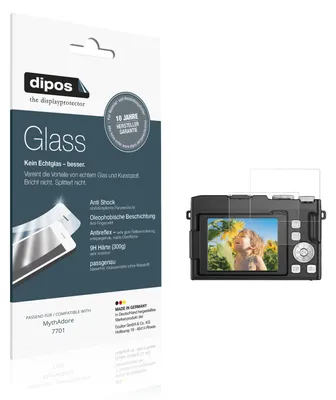 Produktbild von 2x Schutzfolie für MythAdore 7701 matt - Anti-Shock 9H Folie dipos Glass Kunststoffglas