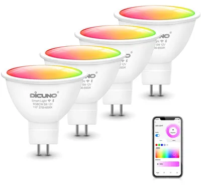 MR16 GU5.3 Smart LED-Lampe 4er-Pack, 5W, dimmbar, 2700-6500K, 320lm