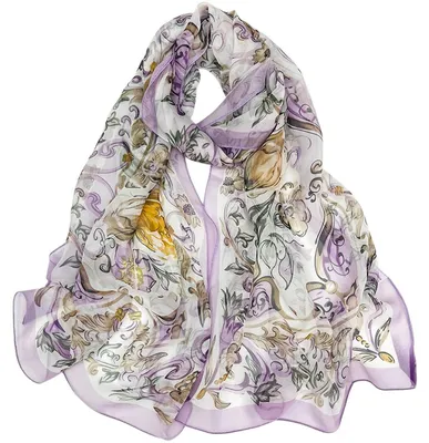 Immagine prodotto di Sciarpa in chiffon da donna, stola, sciarpa colorata, 160 x 50 cm