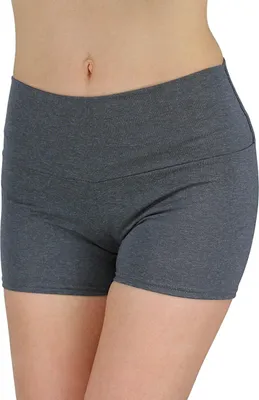 Produktbild von Alkato Damen Sport Shorts mit Hohem Bund Hotpants Radlerhose, Farbe: Anthrazit, Größe: 36