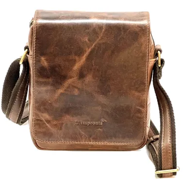 Produktbild von Herren Ledertasche Umhängetasche Schultertasche Braun Schwarz Echtleder Italien T. MORO