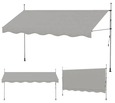 Produktbild von Manuell einziehbares Sonnenschutzschirm mit verstellbarem Schattierungseffekt