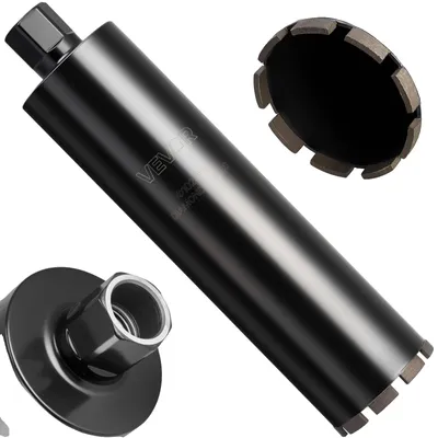 Obrázek produktu pro Jádrový vrták VEVOR φ 102 mm 356 mm hloubka vrtání, vnitřní závit 1-1/4 palce-7, vysoce přesná technologie svařování, diamantový jádrový vrták pro mokré vrtání Jádrový vrták pro železobetonové cihlové zdivo
