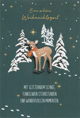 Produktbild von Weihnachten Feelings Collection unverpackte Weihnachtskarten mit Briefumschlag Rentier Wundervolle Momente