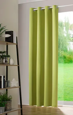 Produktbild von heimtexland ® Verdunkelungsvorhang Thermogardine Verdunkelungsgardine Ösenschal Deko Vorhang Blickdicht verdunkelnd Kälteschutz Sonnenschutz Typ139 grün