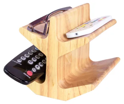 Immagine prodotto di Omgoods - Supporto in legno per telecomando TV con 2 livelli