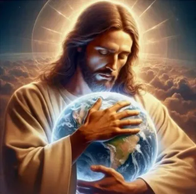 Produktbild von Diamantmosaik "Jesus, der die Welt liebt", 30x40 cm, kreative Diamanten