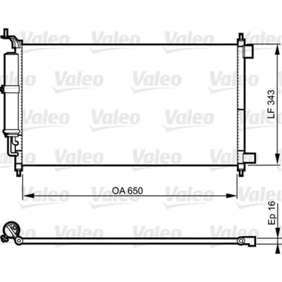 Produktbild von VALEO 814221 Kondensator Klimaanlage Klimakondensator für NISSAN MICRA III (K12) +Trockner