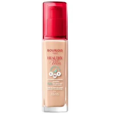 Produktbild von Bourjois Gesunder Mix Vegane Foundation 30ml – Farbton 50 Rose Ivory für Strahlende Haut