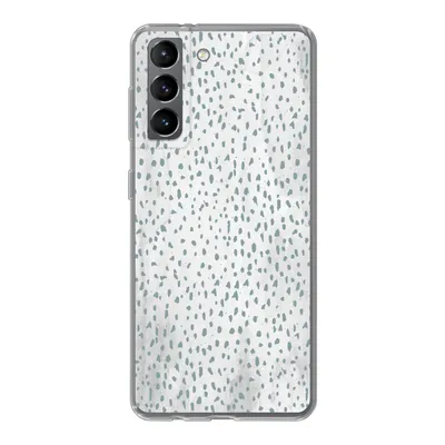 Produktbild von MuchoWow® Handyhülle Schutzhülle Hülle für Samsung Galaxy S21 Polka dots - Marmor - Weiß Silikon Softcase Handy Hülle - Softcase