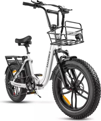 Produktbild von 250W Citybike LCD Elektrofahrrad E-Bike 20" Fat Tire E-Fahrrad klapprad, Klappräder Off-Road Mountainbike mit Shimano 7 Gängen,Reichweite 100km,Weiss