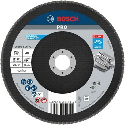 Produktbild von PRO X571 Fächerschleifscheibe, gerade, 180 mm, K40