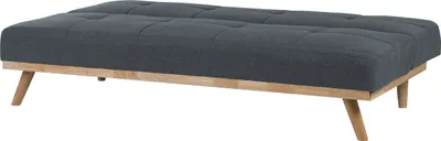 Produktbild von BELIANI Sofa Dunkelgrau Polsterbezug 3-Sitzer Schlaffunktion Minimalistisch Wohnzimmer