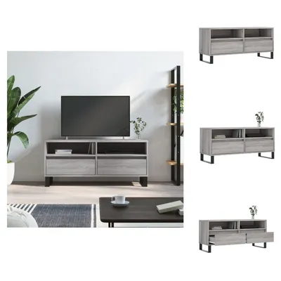 Immagine prodotto di vidaXL Mobile TV grigio Sonoma 100x34,5x44,5 cm in legno - Mobili TV