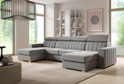 Produktbild von Ecksofa Avanti mit Schlaffunktion 325x170 cm Bettzeugablage Wohnzimmersofa, Couch, Soffa, Bettsofa, Sofa U Form- Monolith 84