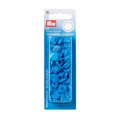 Obrázek produktu pro Prym 393108, Druky (patentky), Polyoxymetylen (POM), Modrá, Matný, Kulatý, 1,24 cm