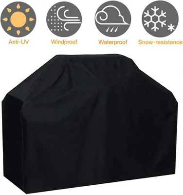 Produktbild von Strapazierfähige Grillabdeckung aus wasserdichtem Oxford-Gewebe, Maße: 145 x 61 x 117 cm.