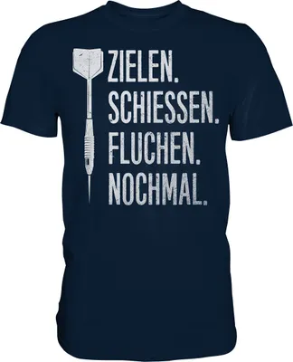 Produktbild von Lustiger Dart Spruch Dartpfeil Probleme T-Shirt – Navy / 3XL