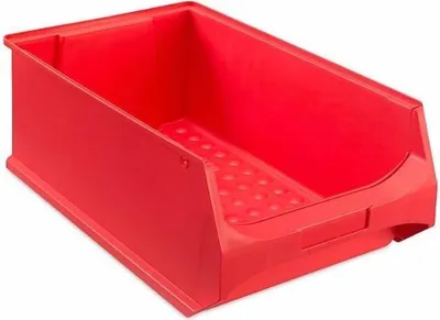 Produktbild von Rote Sichtlagerbox 5.0 | HxBxT 20x30x50cm | 21,8 Liter | Sichtlagerbehälter, Sichtlagerkasten, Sichtlagerkastensortiment, Sortierbehälter