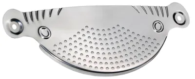 Produktbild von Aufsichtshilfe aus Edelstahl – Pfannendeckel 26 cm – Abtropfgestell – Sicheres Ausgießen – Pflegeleicht – Einfache Bedienung, 33 x 13 cm